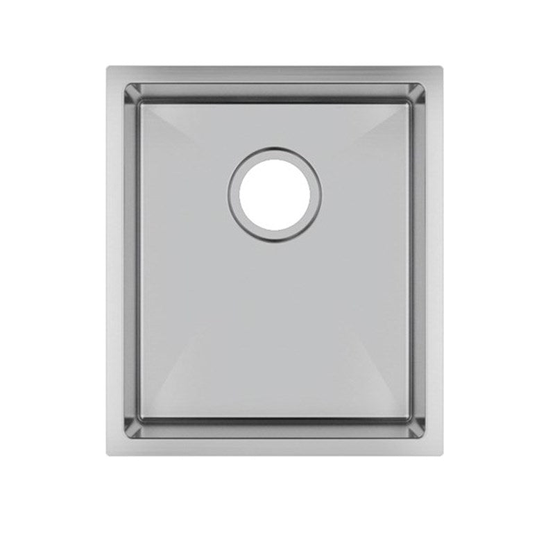 390x450x215mm Chrome Stainless Steel Single Bowl Kitchen Sink - MTO Marbles & Tiles Outlet