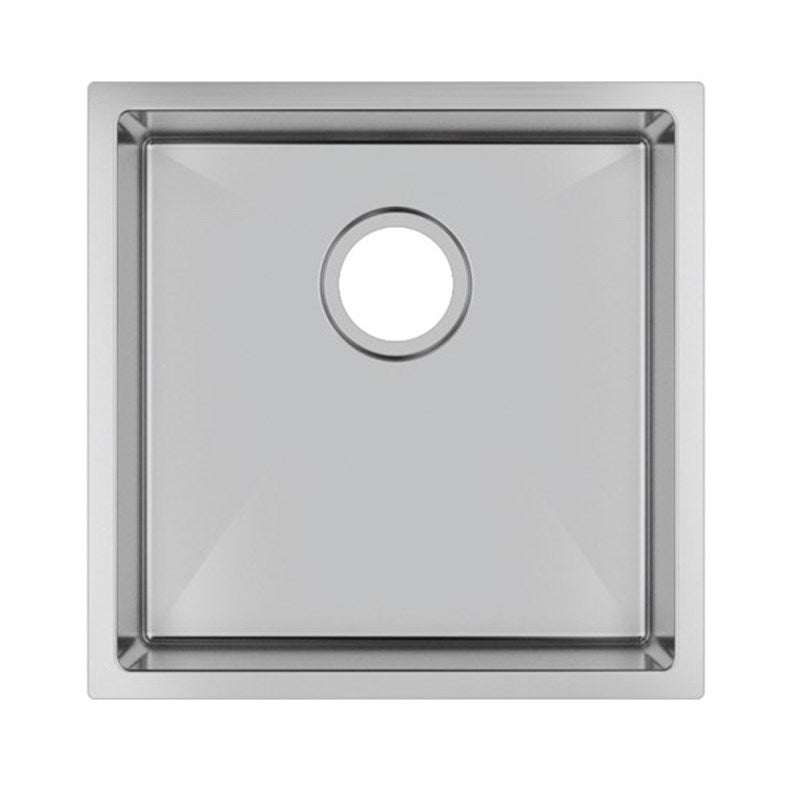 440x440x205mm Chrome Stainless Steel Single Bowl Kitchen Sink - MTO Marbles & Tiles Outlet