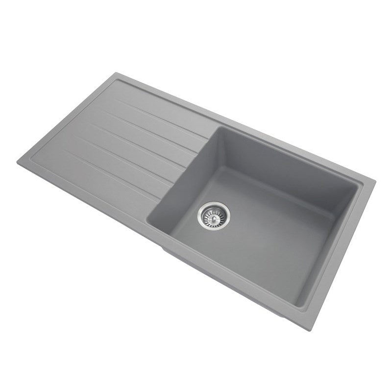 1000x500mm Concrete Grey Granite Single Bowl Kitchen Sink - MTO Marbles & Tiles Outlet