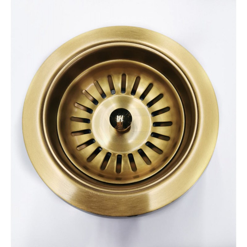 Brushed Brass Kitchen Sink Waste No Overflow - MTO Marbles & Tiles Outlet