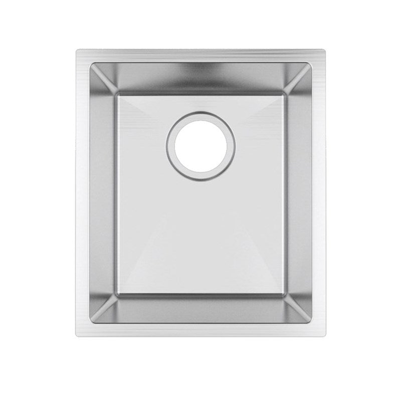 380x440x200mm Chrome Stainless Steel Single Bowl Kitchen Sink - MTO Marbles & Tiles Outlet