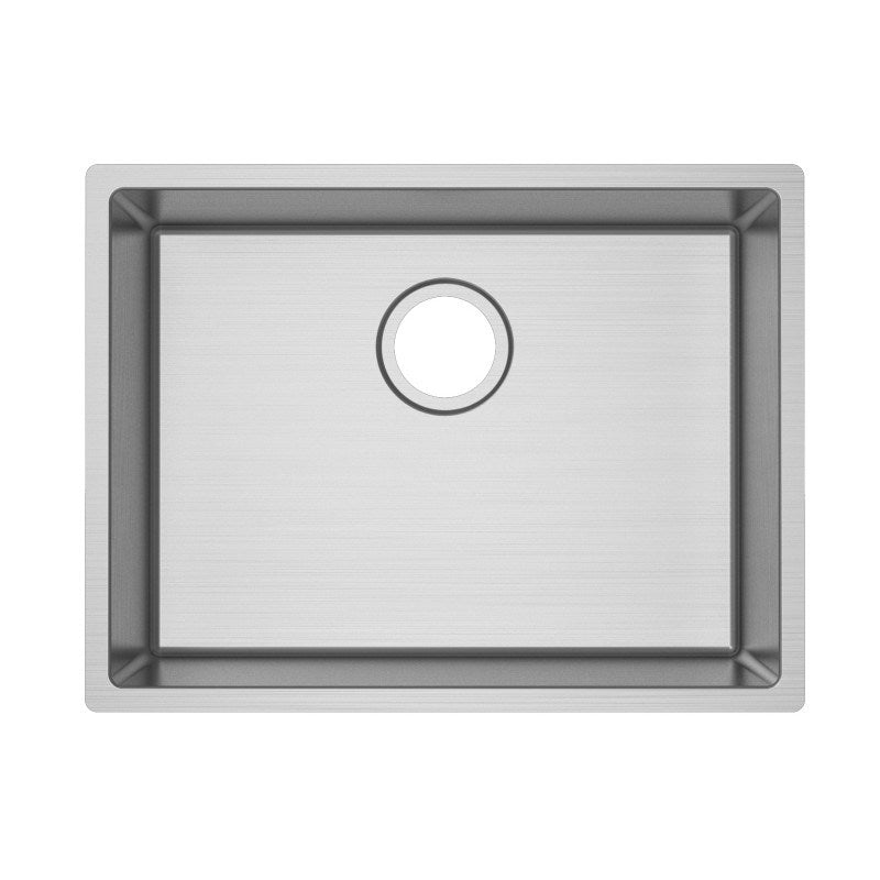 586x450x230mm Chrome Stainless Steel Single Bowl Kitchen Sink - MTO Marbles & Tiles Outlet