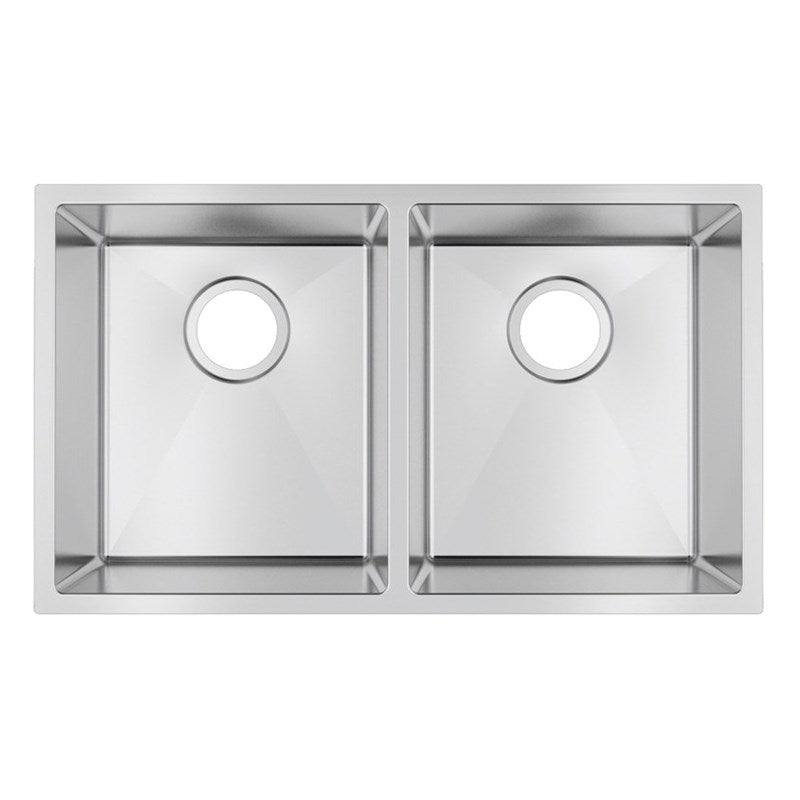 740x440x200mm Chrome Stainless Steel Double Bowl Kitchen Sink - MTO Marbles & Tiles Outlet