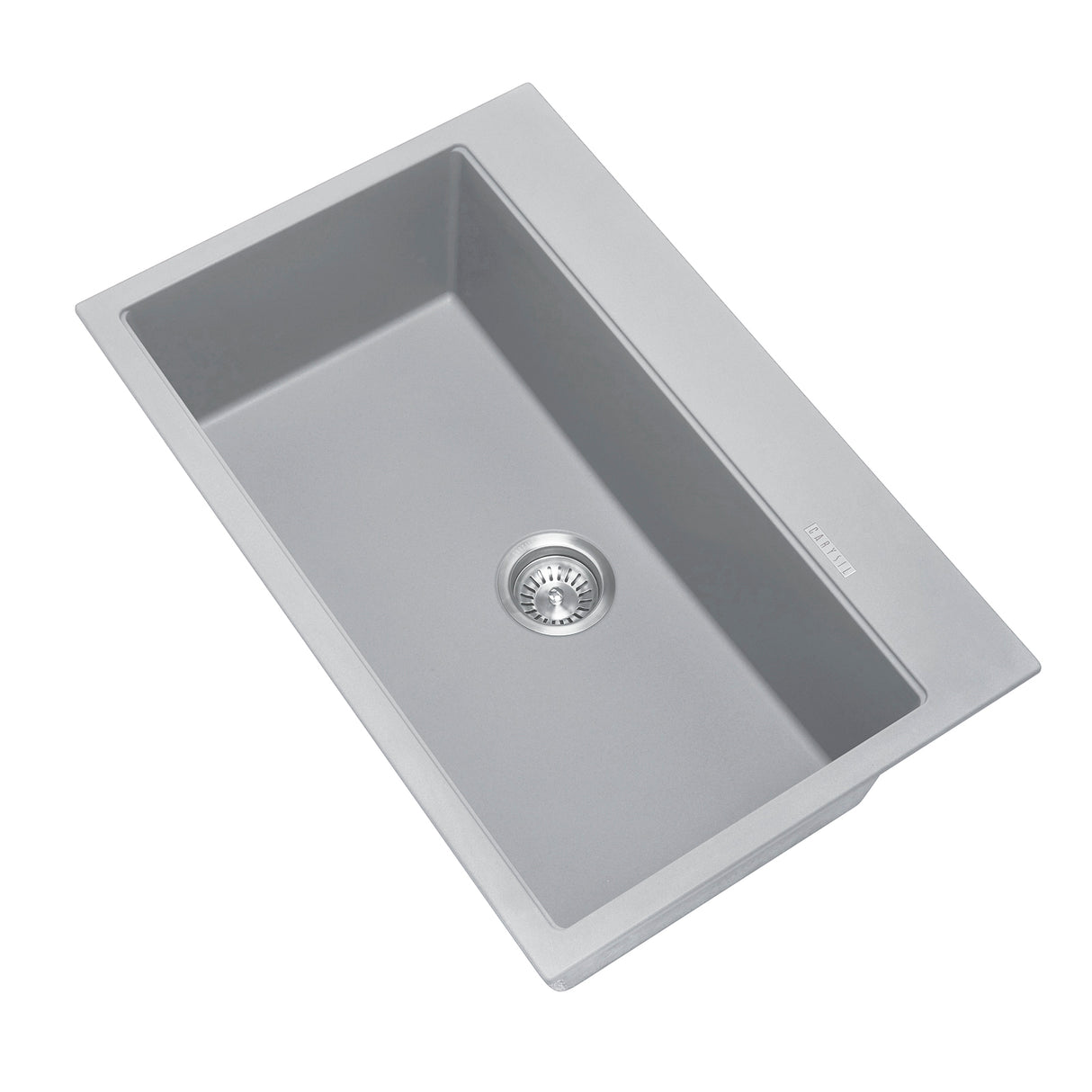 780x510x220mm Concrete Grey Granite Single Bowl Kitchen Sink - MTO Marbles & Tiles Outlet