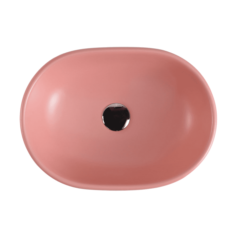 Vale 97 Counter-Top Oval Basin - Matt Pink - MTO Marbles & Tiles Outlet