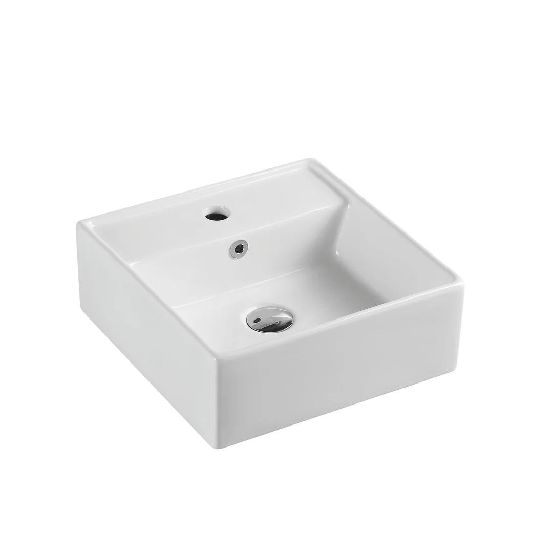 Vento 41M Wall-Hung Square Basin - MTO Marbles & Tiles Outlet