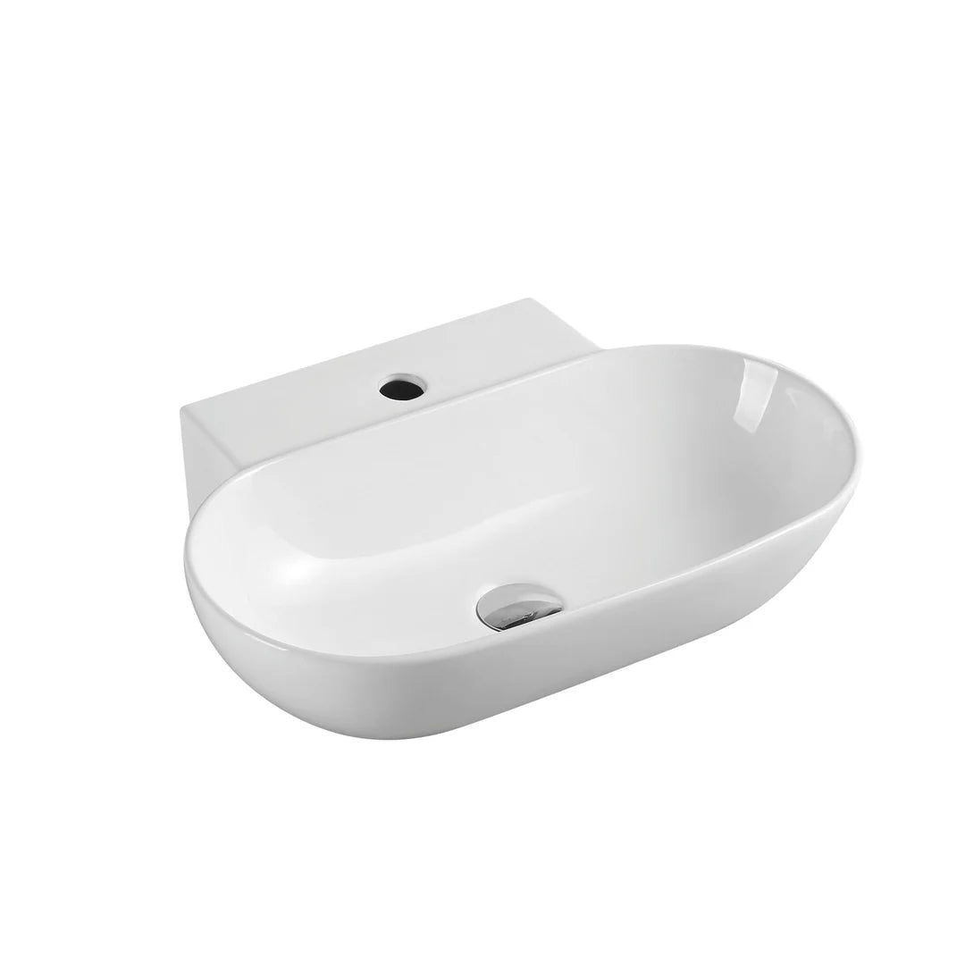 Vento 56M Wall-Hung Oval Basin - MTO Marbles & Tiles Outlet