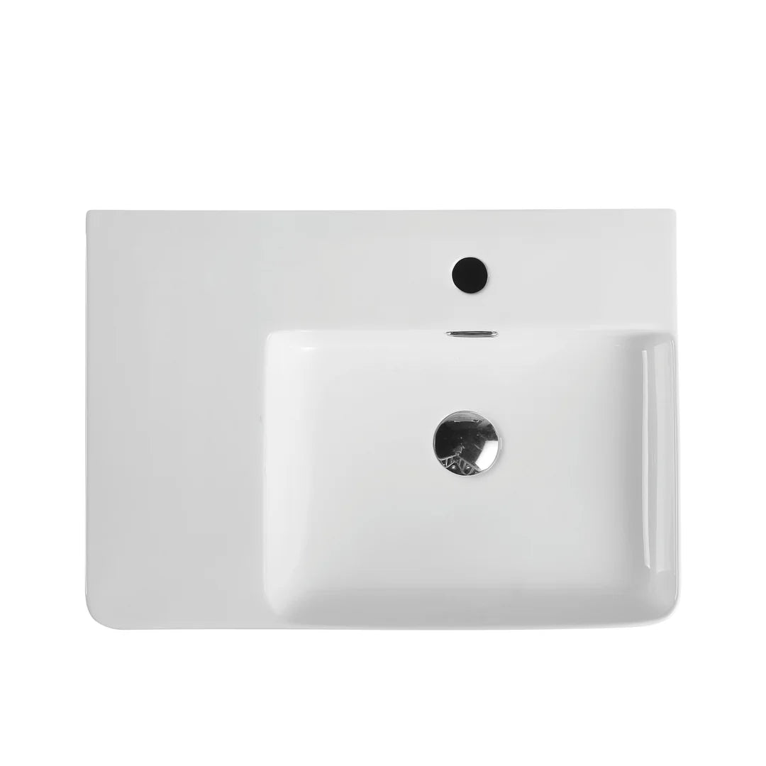 Vento 60ML Wall-Hung Rectangular Basin - MTO Marbles & Tiles Outlet