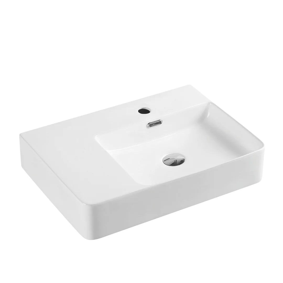Vento 60ML Wall-Hung Rectangular Basin - MTO Marbles & Tiles Outlet