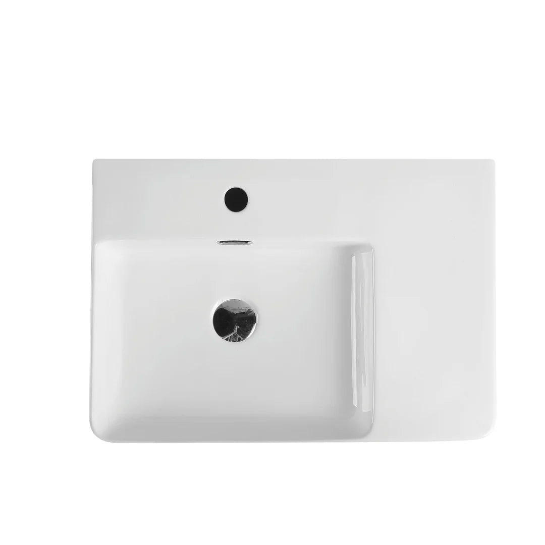 Vento 60MR Wall-Hung Rectangular Basin - MTO Marbles & Tiles Outlet