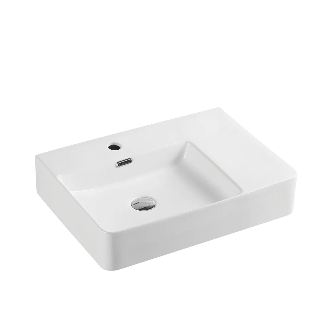 Vento 60MR Wall-Hung Rectangular Basin - MTO Marbles & Tiles Outlet