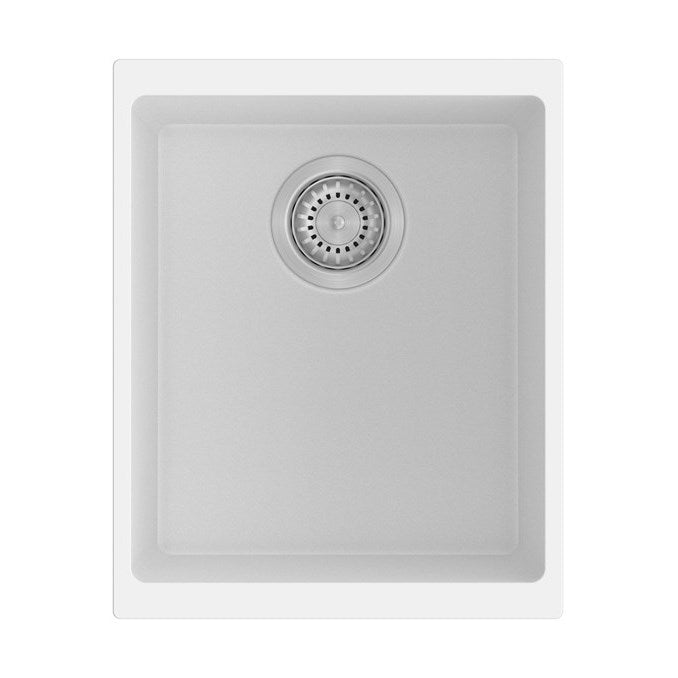 370x460x220mm White Granite Single Bowl Kitchen Sink - MTO Marbles & Tiles Outlet