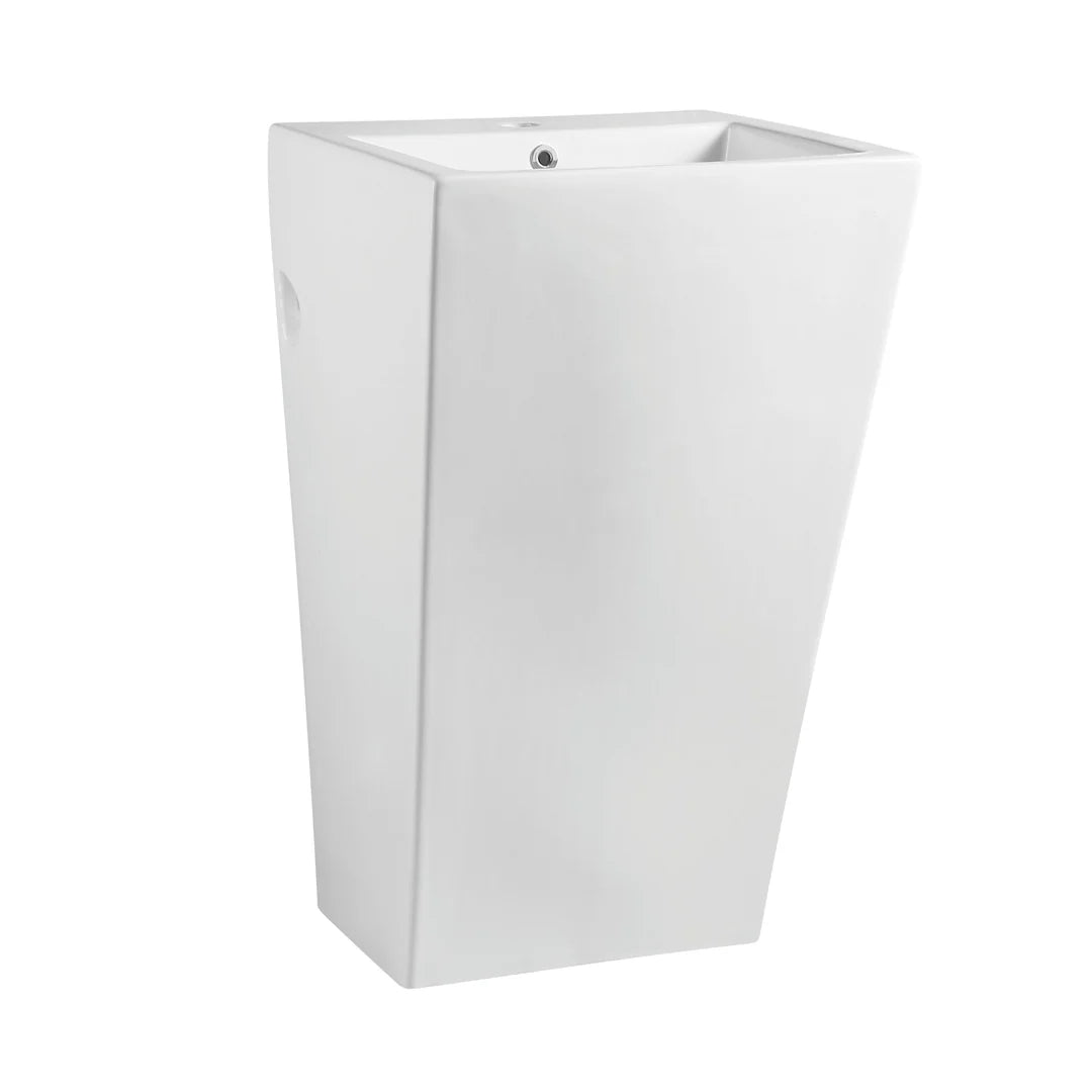 Zento 51 Freestanding Rectangular Pedestal Basin - MTO Marbles & Tiles Outlet
