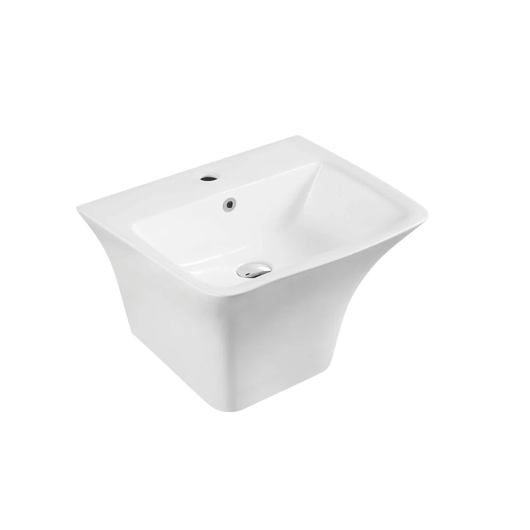 Zento 53S Semi-Pedestal Wall-Hung Basin - MTO Marbles & Tiles Outlet