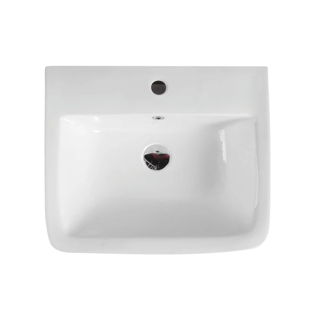 Zento 53S Semi-Pedestal Wall-Hung Basin - MTO Marbles & Tiles Outlet