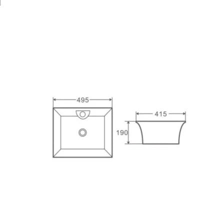 Zento 49S Semi-Pedestal Wall-Hung Basin - MTO Marbles & Tiles Outlet
