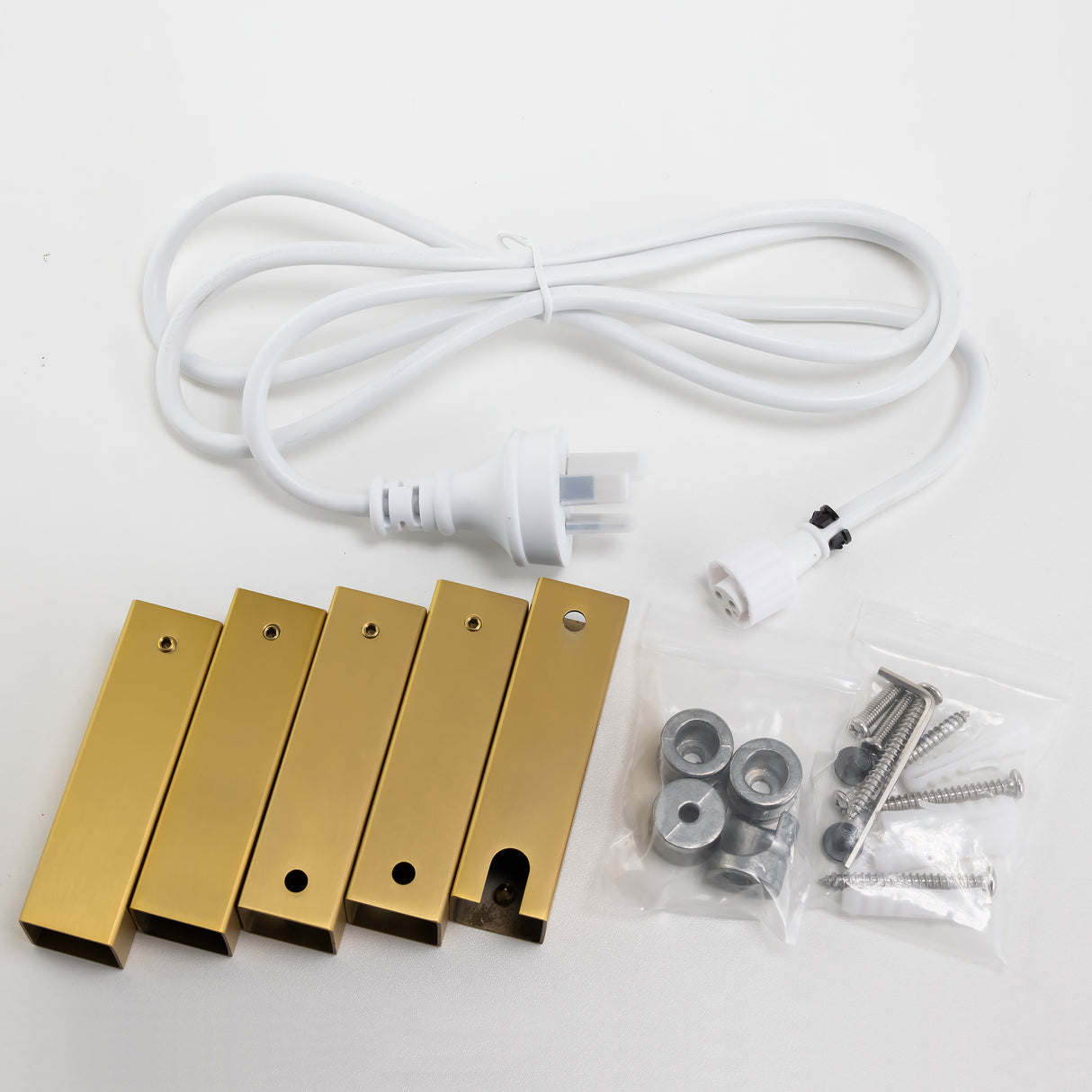 Brushed Brass Heated Towel Rack 6 Bars - MTO Marbles & Tiles Outlet