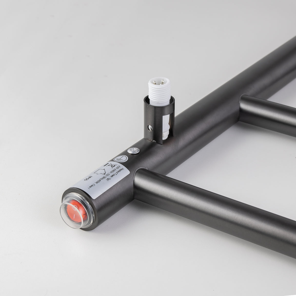 Brushed Gunmetal Heated Towel Rack 6 Bars - MTO Marbles & Tiles Outlet