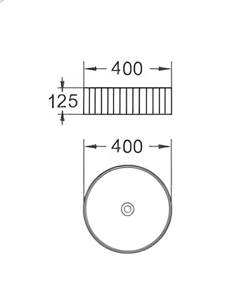 Bellevue Fluted Above Counter Basin BEL4040