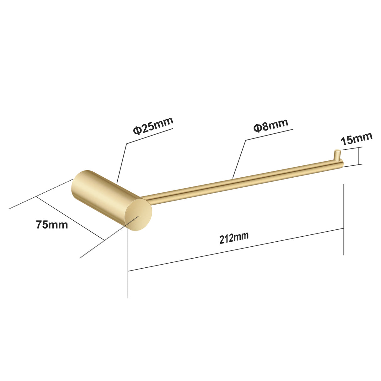 Brushed Brass Hand Towel - MTO Marbles & Tiles Outlet