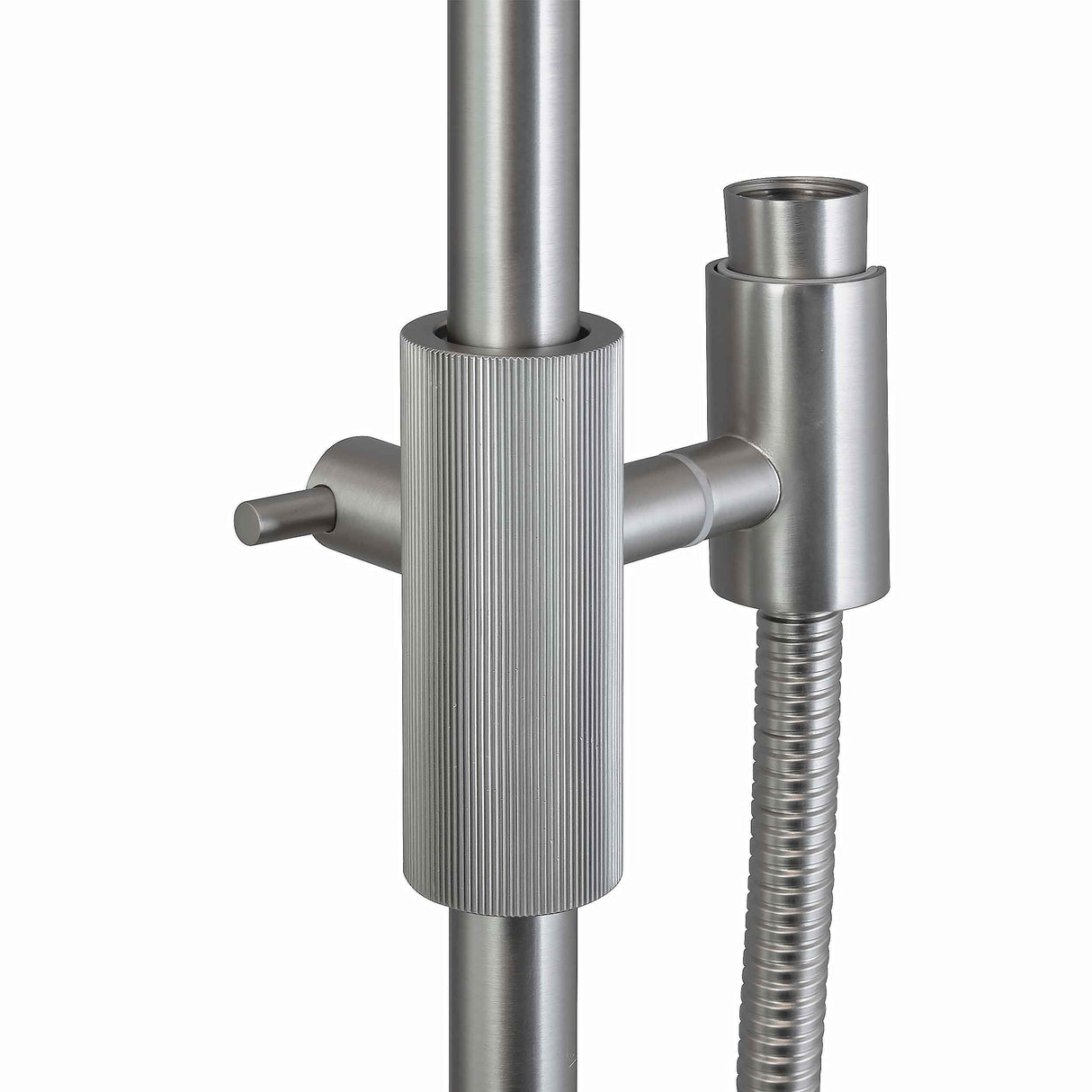 CADDENCE - Brushed Nickel Shower Rail - MTO Marbles & Tiles Outlet