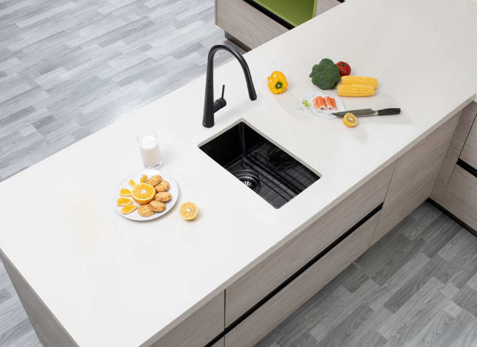 250x450x215mm Gunmetal Stainless Steel PVD Single Bowl Kitchen Sink - MTO Marbles & Tiles Outlet