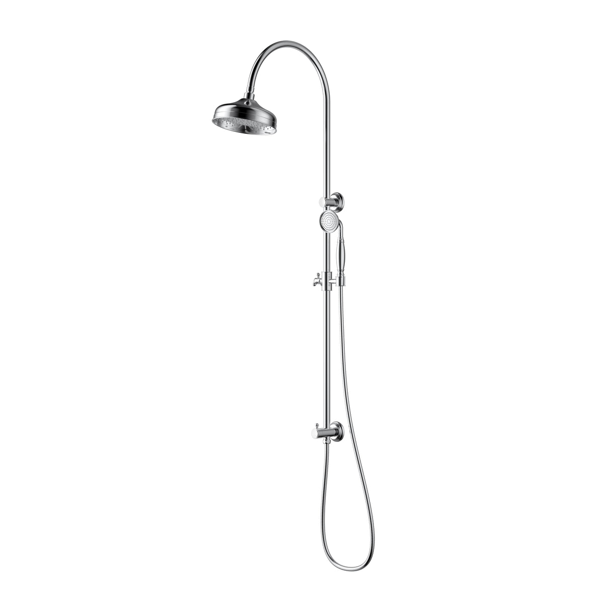 IKON Clasico Round Twin Shower Universal Water Inlet Brass In Various Colour