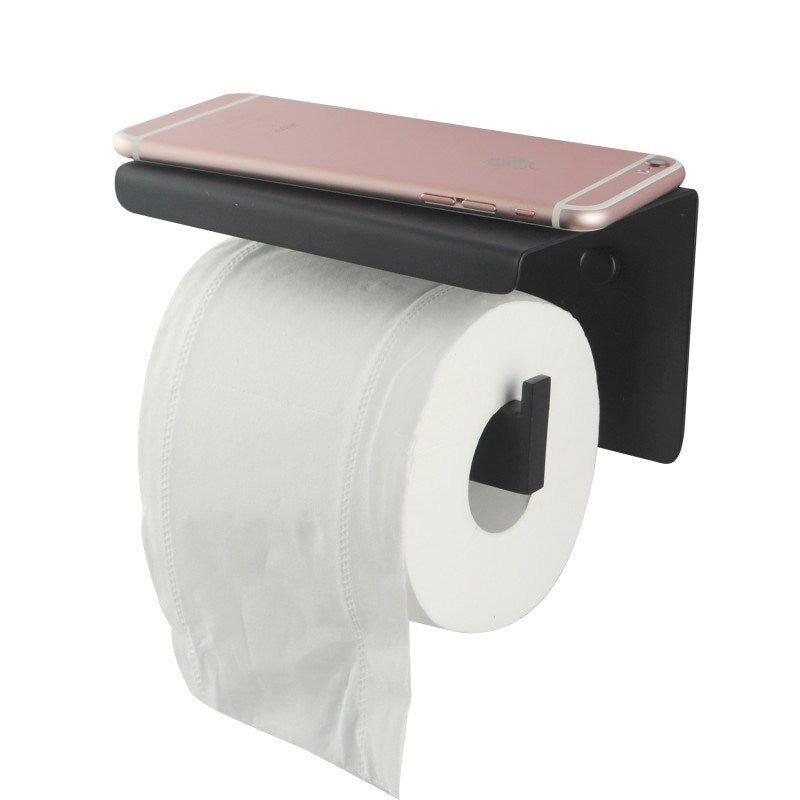 IVANO - Black Toilet Paper Holder - MTO Marbles & Tiles Outlet