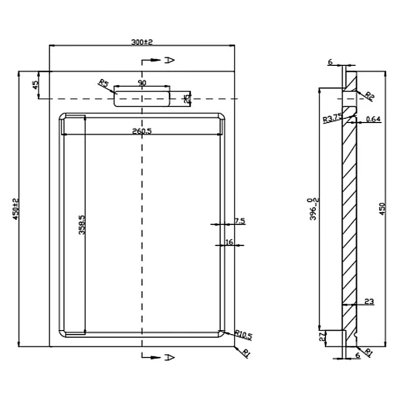 450x300x6mm Acaia Wood Chopping Board - MTO Marbles & Tiles Outlet