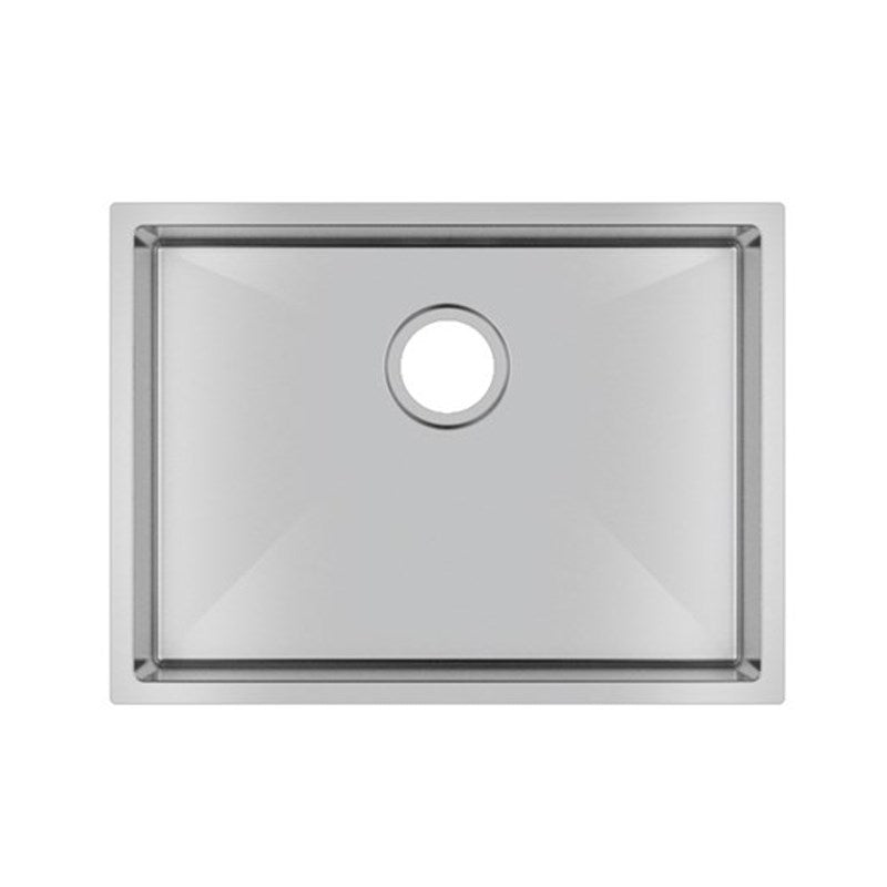 600x450x230mm Chrome Stainless Steel Single Bowl Kitchen Sink - MTO Marbles & Tiles Outlet