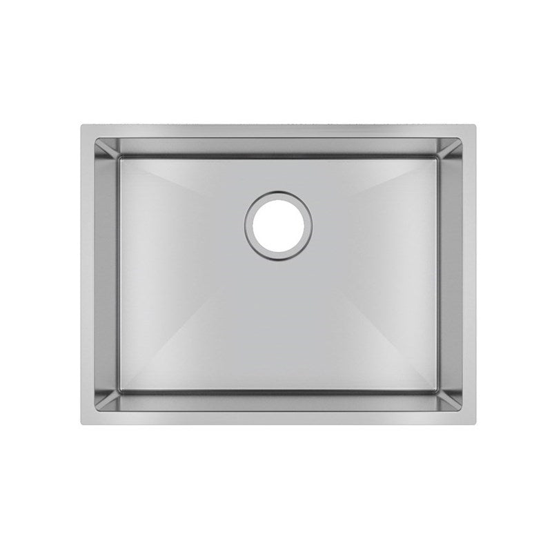 600x450x300mm Chrome Stainless Steel Single Bowl Kitchen Sink - MTO Marbles & Tiles Outlet