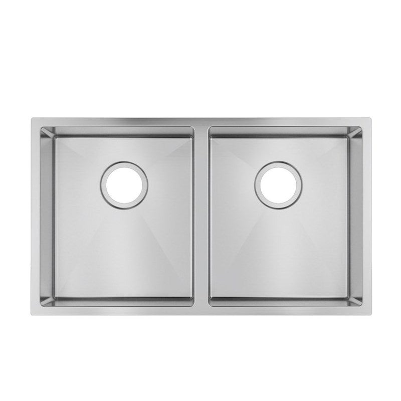 770x450x215mm Chrome Stainless Steel Double Bowl Kitche Sink - MTO Marbles & Tiles Outlet