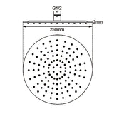 250mm Chrome Shower Head