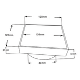 120x120mm Gunmetal Tile Insert Drain