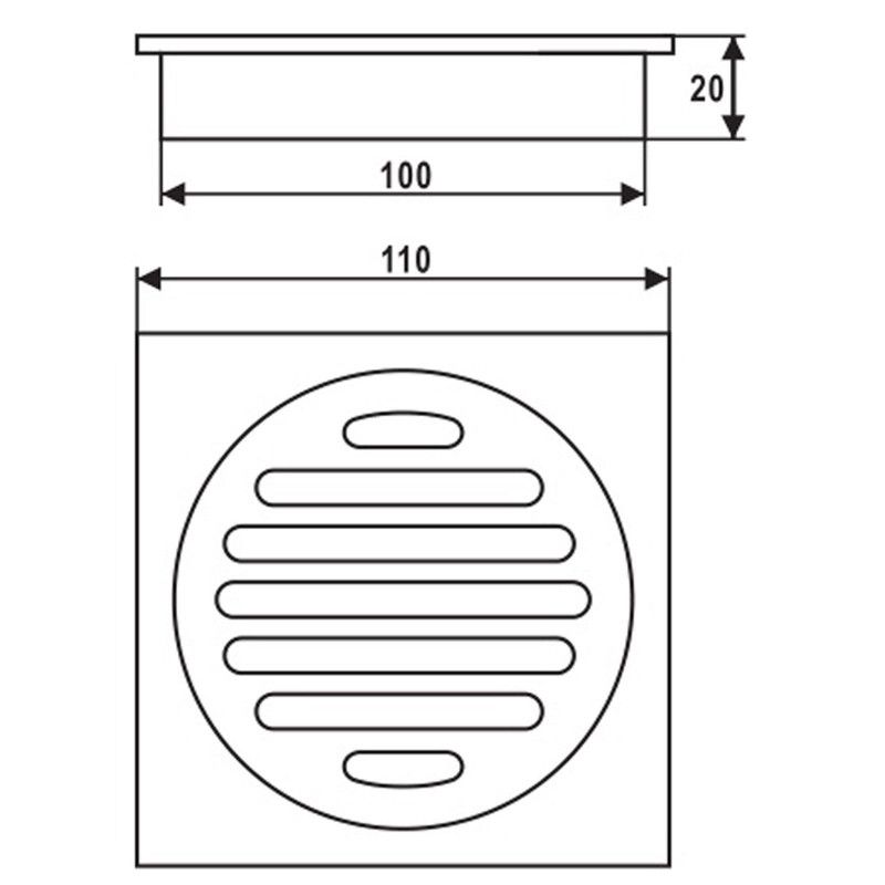 110x110mm Chrome Floor Drain