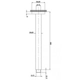 600mm Brushed Nickel Ceiling Shower Arm
