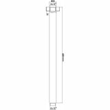 400mm Black Ceiling Shower Arm