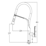 Chrome Pull Out Kitchen Mixer