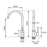 Black Standard Kitchen Mixer