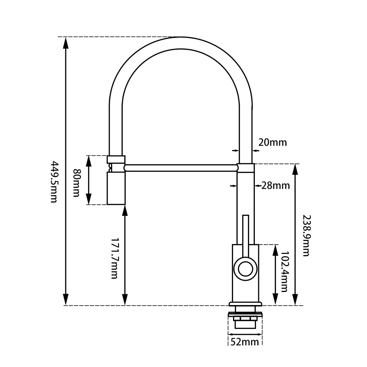 Chrome Standard Kitchen Mixer