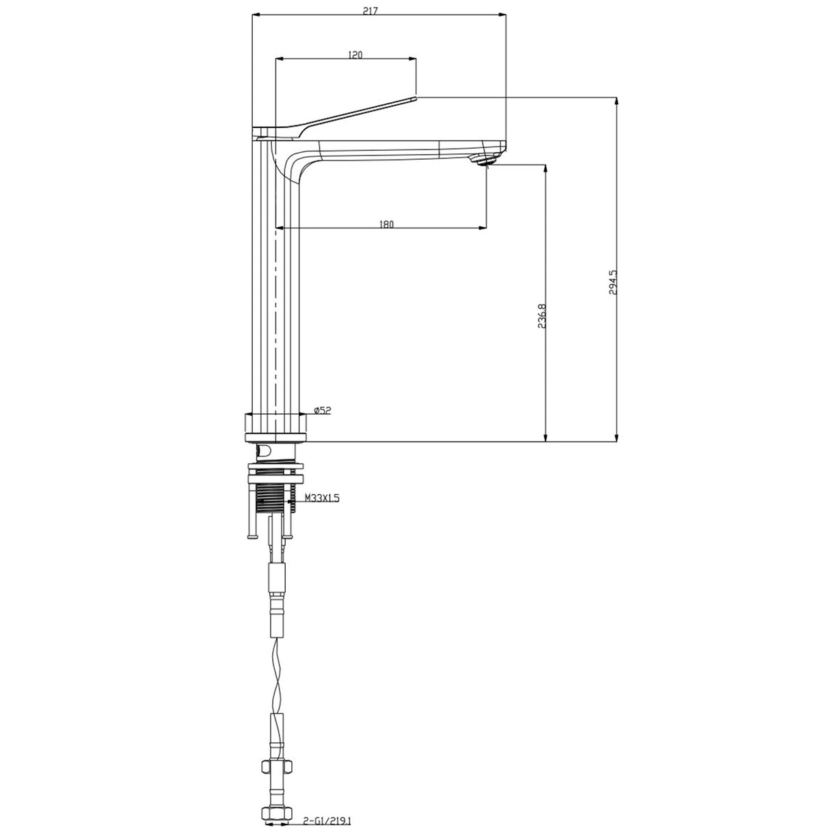 Brushed Gunmetal Standard Kitchen Mixer