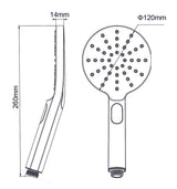 Black 3 Functions Handheld Shower