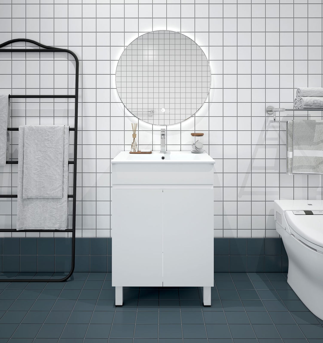 600mm PVC Freestanding Vanity