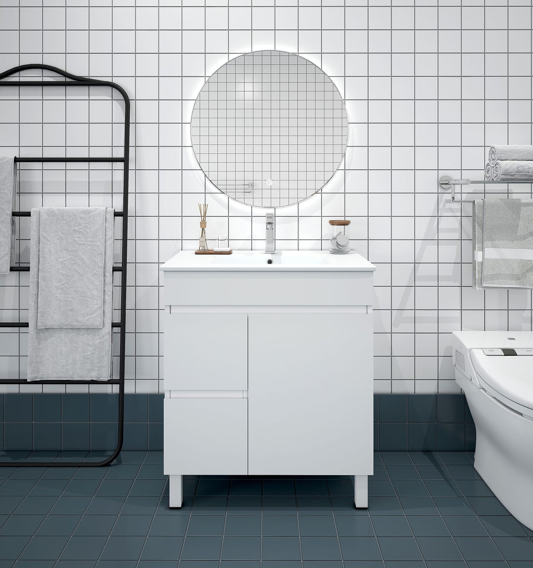 750mm PVC Freestanding Vanity (RHD)
