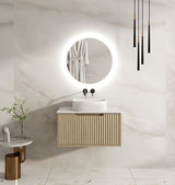 750mm Wall-Hung Cabinet - Natural Oak