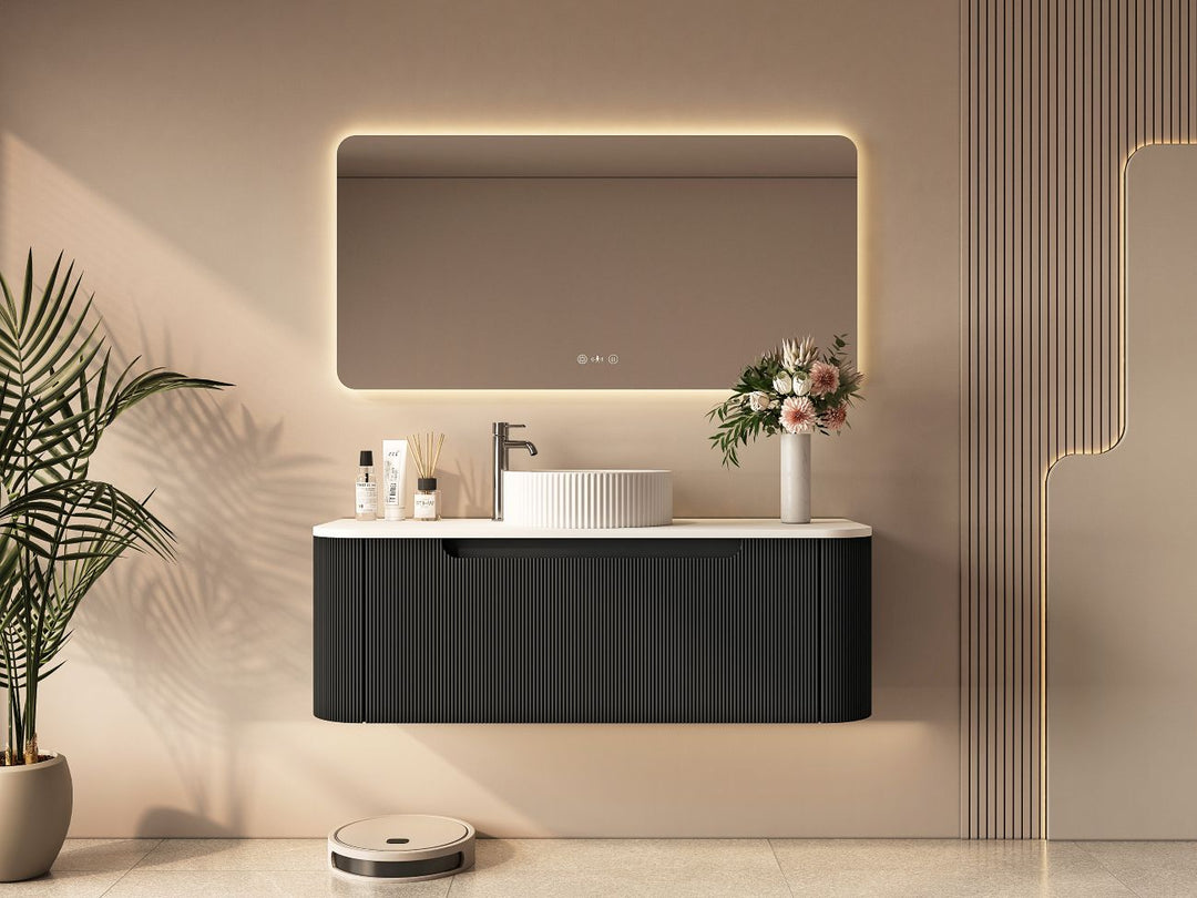 1200mm Wall-Hung Cabinet - Matt Black
