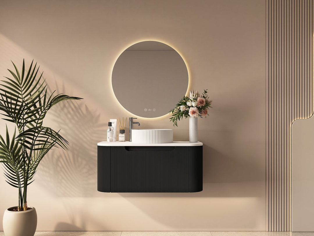 750mm Wall-Hung Cabinet - Matt Black