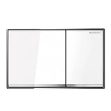Geberit Sigma60 Dual Flush Plate – White Glass Finish, Chrome Trim