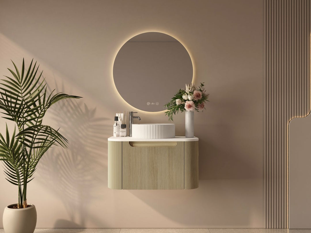 750mm Wall-Hung Cabinet - Bur Oak