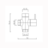 Brushed Gunmetal Bidet Diverter